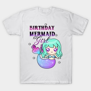 Birthday mermaid girl T-Shirt